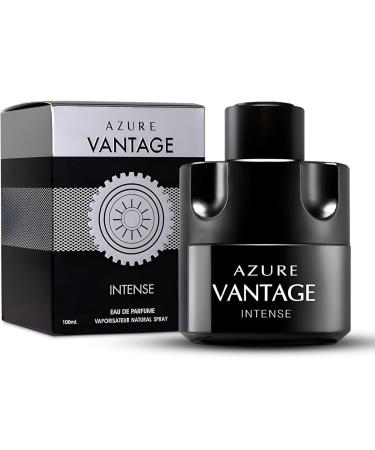 Long Lasting Azure Vantage Intense For Men (Inspired By Most Wanted) 3.4 Fl Oz/ 100 ML Top Notes of Cardamom-Toffee Milky Undertone- Base Bourbon Vanilla & Vetiver - Natural Spray