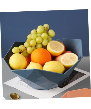 Cabilock Fruit Serving 2 Pcs Fruit Tray Ice Cream Decor Centerpiece Bowl Bowls Salad Glass Bowl Plastic Counter re-usable 28X28X12.5cmx2pcs Bluex2pcs - Buy Online on GoSupps.com