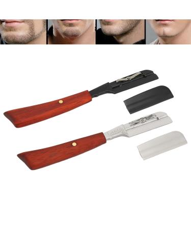 Straight Edge Barber Razor - Durable Zinc Handle Easy Blade Replacement for Safe Shaving | S53-7 Silver - Buy Online on GoSupps.com