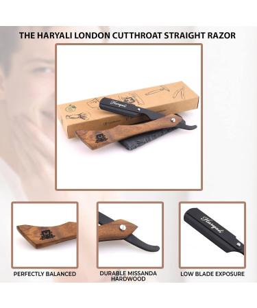 Professional Cut Throat Razor Kit for Men - Barber Grade Single Edge Blade Straight Razor - Premium Choice Mens Razors for Shaving - Essential Cutthroat Barber razor for Hair/Beard Enthusiasts Black - Buy Online on GoSupps.com