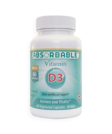 ABSORBABLE Vitamin D3 2000 IU  Proudly Brought to You by Nutritional Research Co. LLC - Bone & Muscle Support - Immune Support - Mood Booster