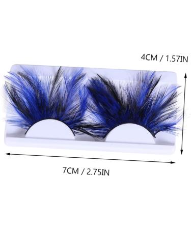 FRCOLOR 1 Pair of Stage Makeup Eyelashes False Eyelashes Fake Eyelashes Falsecara Lashes Long Coloured Eyelashes Bushy Eyelashes Form Feather Combo Plate Miss - Buy Online on GoSupps.com