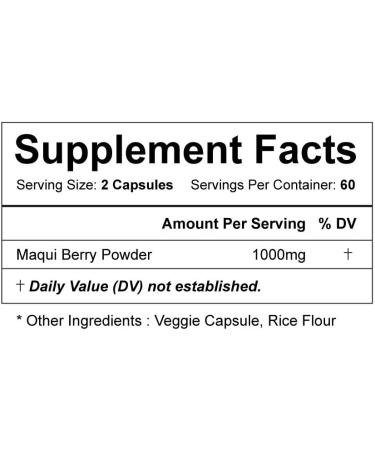 Vitapia Maqui Berry 1000mg - 120 Veggie Capsules | Vegan & Non-GMO Superfood Antioxidant for Immune Support - Buy Online on GoSupps.com