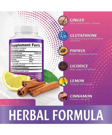 soleil collections Glutathione 5000mg - 60 Capsules - Buy Online on GoSupps.com