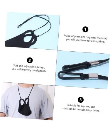 Adjustable 4-Piece Wind Rope Face Mask Lanyard Holder | Neck Key Cord | Durable Polyester Extension - Buy Online on GoSupps.com