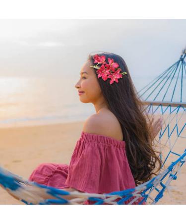8 Pack Artificial Orchid Flower Hair Clips - Tropical Floral Barrettes for Women - Wedding Bridal Hair Accessories - Buy Online on GoSupps.com