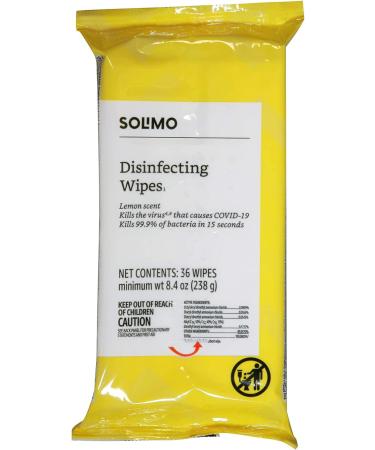 Solimo Disinfecting Wipes On-The-Go 432 ct - 36 ct x 12 | Convenient Travel Size Disinfectant Wipes - Buy Online on GoSupps.com