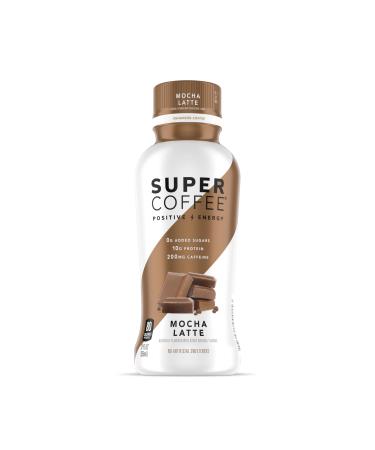 Super Coffee, Iced Keto Coffee (0g Added Sugar, 10g Protein, 80 Calories) [Mocha Latte] 12 Fl Oz, 1 Pack | Iced Smart Coffee Drinks Mocha 12 Fl Oz (Pack of 1)