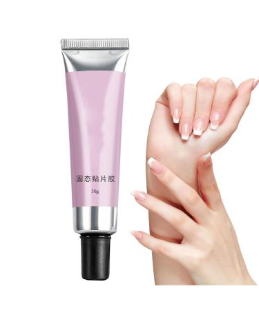 Solid Gel Nail Glue Solid Nail Glue Gel - Solid Gel Glue for Nails | Long Lasting Clear UV Nail Glue Press On Nail Adhesive for False Nails appuy