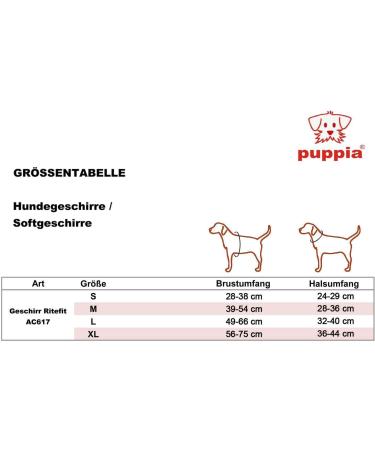 Puppia Ritefit Dog Harness for Small to Medium Dogs - Adjustable Soft and Versatile | Ideal for Puppies - Anti-Tank Tableware - Red - Buy Online on GoSupps.com