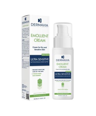 Emollient Cream for Dry and Sensitive Skin - Face Moisturizer with Shea Butter Sunflower Seed Oil Evening Primrose Oil and Squalane - Active Skin Repair Eczema Cream - 100 ml