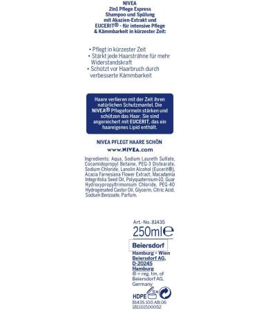 Nivea 2 in 1 Express Hair Care Shampoo 250 ml Pack of 6 - Buy Online on GoSupps.com