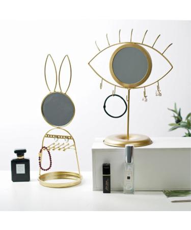 Fofetbfo Evil Eyes Makeup Mirror Jewelry Organizer Holder Jewelry Tower Evil Eye Jewelry Stand Holder Necklace Earring Holder Organizer for Women Girls(#1) - Buy Online on GoSupps.com