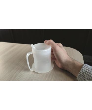 NRS Healthcare Wide Base Two Handled Mug with Lid - Easy Grip Design - Buy Online on GoSupps.com