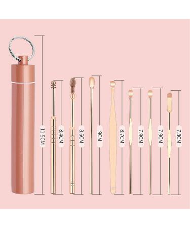 U-M 1 Set Ear Cleaning Set Ear Care Tool Portable Excellent Workmanship Stainless Steel Home Ear Wax Remover for Daily Life Rose Gold Nice as shown - Buy Online on GoSupps.com