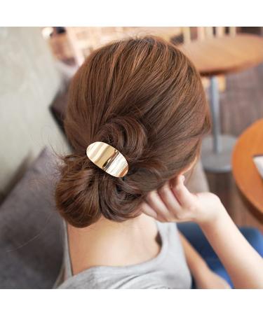 Premium 8-Piece Metal Hair Cuff Set - Stylish Ponytail Holders & Elastic Hair Ties for Women & Girls | Perfect Gift Accessories - Buy Online on GoSupps.com