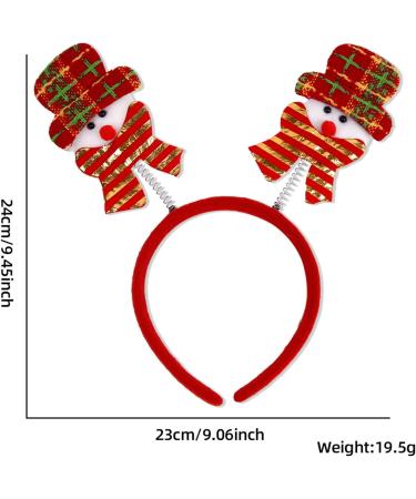 amangul Christmas Theme Headband Bowknot Snowman Hairhoop Party Props Accessories Festival Party Hairband Kids Adult Headwear(Snowman Red Gold Sca) - Buy Online on GoSupps.com
