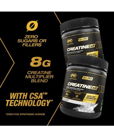 PVL Creatine X8 - Advanced Creatine Monohydrate Powder - Amino Acid Boosted Creatine Powder - Workout Supplement - Zero Sugars or Fillers -249 g - 30 Serving - Buy Online on GoSupps.com