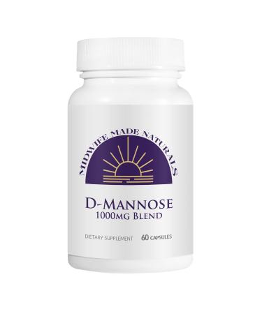 Midwife Made Naturals D-Mannose Blend from All Natural Dietary Supplement - 60 Vegetarian Capsules. Urinary Tract. Bladder. Tracto Urinario. Vejiga.