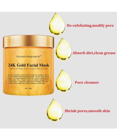 24K Gold Peel Off Mask - Anti-Aging Skin Whitening & Facelifting Facial Care - Buy Online on GoSupps.com