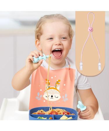Shakven Bib Holder Cute Bear Napkin Holder Chain Clip Bibs Napkin Clip Lanyard Neck Strap Bib Clips Cultivate Self-Feeding Habits Baby Dining Clothing Protector Pink - Buy Online on GoSupps.com