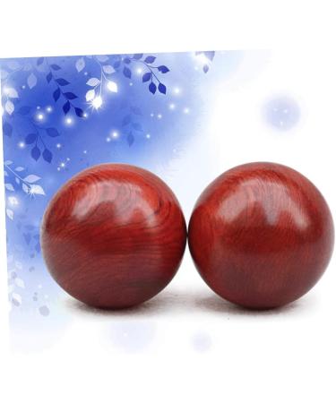 HAPINARY Rosewood Handball Massage Roller - 2 Pieces 6cm Classic Red Hand Massage Ball for Relaxation & Wellness - Buy Online on GoSupps.com