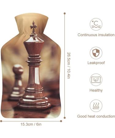 Buy Chess Hot Water Bottle with Plush Cover - Hand Warmer for Adults & Children | 26.5x15.3cm | International Shipping - Buy Online on GoSupps.com