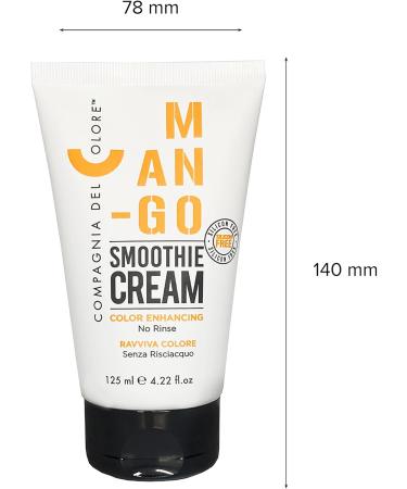  Compagnia Del Colore Compagnia del Colore - Mango Smoothie Cream - No-Restore Hair Cream with Mango with Nourishing and Repairing Action on Stressed and Treated Hair - Hair Products - 125 ml - Buy Online on GoSupps.com