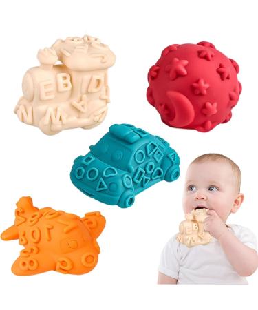 Ghirting Bite Ring Ball Toys for Kids | Sensory Texture Soft Balls | Develop Fine Motor Skills & Play - Buy Online on GoSupps.com