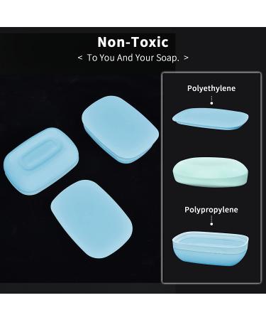 Quatish Travel Soap Container - Portable Soap Holder with Lid, Bar Soap Case, Soap Saver for Camping, Gym, Travel (Blue) - 1 Pack - Buy Online on GoSupps.com