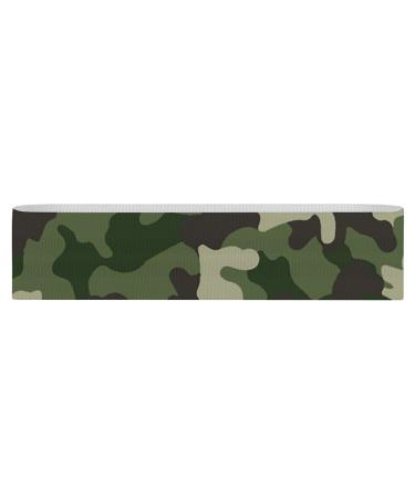Green Camo Seamless Yoga Workout Bands Comfort Legs Booty Resistance Straps Physical Therapy Aids