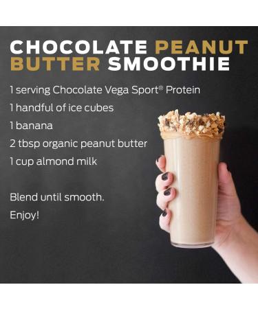 Vega Sport Protein Powder Chocolate - 14 Servings, 21.7 oz - Plant-Based Vegan Protein with BCAAs, Amino Acids, and Tart Cherry - Non Dairy, Gluten Free, Non GMO - Buy Online on GoSupps.com