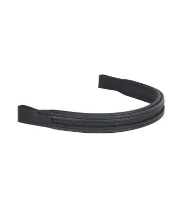 YOU Empty Leather Browbands for Horses Straight Shape 16" Havana Full (16'') Havana