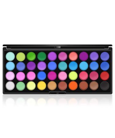 Everfavor 40 Colors Pro Matte Eyeshadow Palette  Highly Pigmented Bright Eye Shadow Palettes Colorful Waterproof Eyeshadow Makeup Palette 02