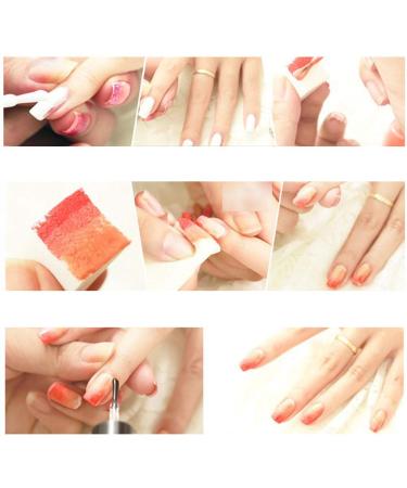 32 Piece Gradient Nails Soft Sponges - DIY Manicure Tool for Color Fade Nail Art - White - Buy Online on GoSupps.com