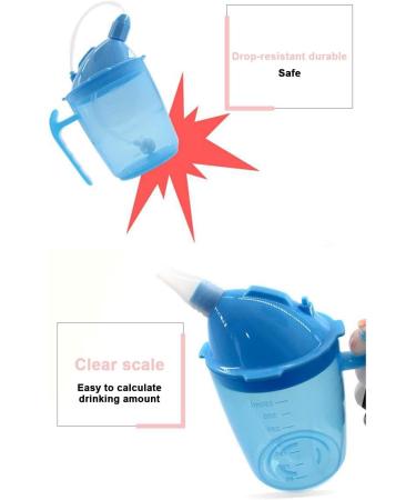 Elderly Sippy Cup Drinking Cup Spill Proof Cups Handicap Cups for Elderly Care for Adultslimited Mobility Handicap Cups for Elderly Care for Hotcold Beverages Blue(350ml) - Buy Online on GoSupps.com