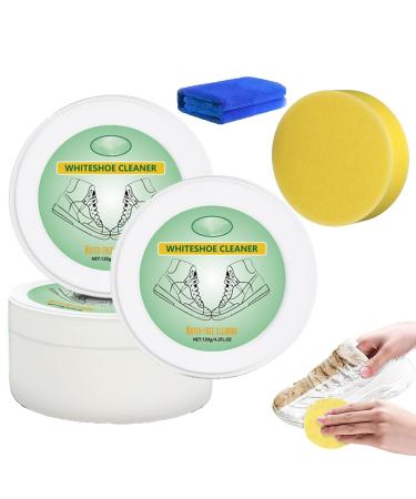 Multi-Functional Cleaning and Stain Removal Cream 2024 New White Shoe Cleaner Water-Free Cleaning Cream with Sponge (2PCS)