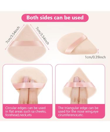 Auauy 6 Pcs Triangle Makeup Powder Puffs - Washable Reusable Face Sponges for Loose Powder & Foundation | Ideal Wet & Dry Makeup Tool - Buy Online on GoSupps.com