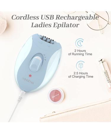 VINSENA 2 in 1 Cordless Electric Epilator and Shaver Kit for Women - Hair Removal for Face, Underarms, Legs, Arms, Bikini - LED Light Included - Buy Online on GoSupps.com