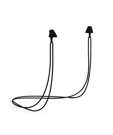 Flare Calmer Secure Mini-Small Ear Plugs Alternative-Reduce Annoying Noises Without Blocking Sound-Soft Reusable Flexible Silicone With Built-In Lanyard-Black