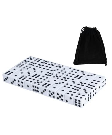 50 Pack 16MM White Dice - Six Sided Standard Opaque White Dice with Black Pips Dots for Board Games - Buy Online on GoSupps.com