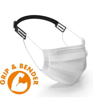 Grip & Bender Mask Holder - 15 Elastic Holders with Metal Hooks | Comfortable Ear Relief & Non-Slip Extension for Masks - Buy Online on GoSupps.com