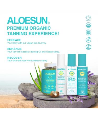 After Sun Face & Body Spray | Organic Aloe Vera Gel with Lavender Oil | Natural Sunburn Relief & Skin Moisturizer | Travel Size 3.4 Fl Oz - Buy Online on GoSupps.com