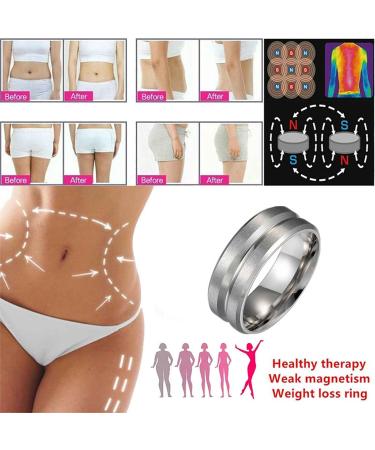 Magnetic Field Therapy Rings for Detox & Weight Loss | Elegant Lymphatic Drainage Magnet Rings for Men & Women - 14 Silver - Buy Online on GoSupps.com