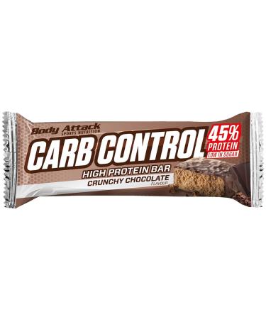 Body Attack Carb Control Protein Bar Crunchy Chocolate 1 Pack (10x 100g) Crunchy Chocolate 10 Pieces (1 Pack) - Buy Online on GoSupps.com