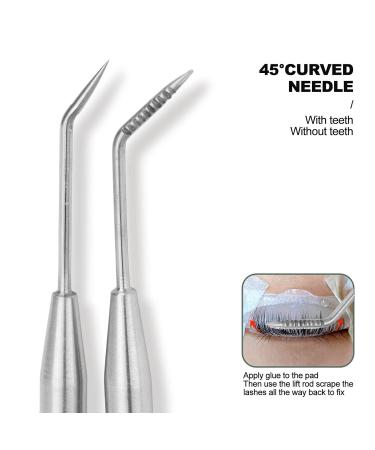 Buy 2 in 1 Stainless Steel Eye Lash Tool Kit - Double Ended Separator & Perming Tools for Eyebrows & Lashes | International Shipping Available - Buy Online on GoSupps.com