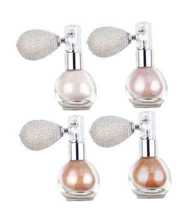 FOMIYES 4pcs Body Powder Spray Body Glitter Highlighter Powder Spray Glitter Highlighter Powder Spray for Body Glitter Body Spray Body Highlighter Loose Glitter Spray Spray