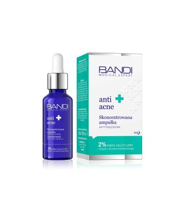 Intense Anti-Acne Face Concentrate with Active Salicylic Acid and Tea Tree Oil - Deep Cleansing Ampoule for Oily Combination Skin - Prevents Blackheads and Imperfections Balances Sebum Production Concentrated Anti -Coat Ampoule