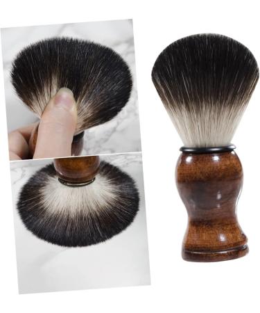 Fomiyes 3-in-1 Bartbrush Razor Foam Brush for Men - Soft Fur Beauty Tool Turban & Cat Telephone Charm Christmas Candlestick Rings Wooden Handle - Buy Online on GoSupps.com