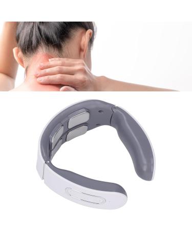 Neck Massage Device | Heated Pulse Massager for Lymphatic Drainage | Adjustable Intelligent Neck Massager for Men & Women - White - Buy Online on GoSupps.com